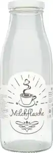 flink & sauber Milchflasche aus Glas