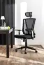 Bild 2 von Schreibtischstuhl, ca. 69 x 70 x 123 - 131,5 cm - Schwarz