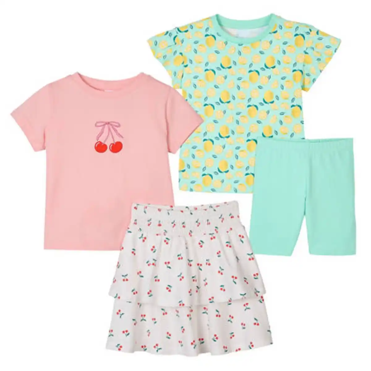Bild 1 von LILY & DAN Kinder Sommer-Set 4-teilig, Rosa, Gr. 98/104