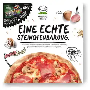 Pizza Gustavo Gusto 460 g, Prosciutto-Funghi
