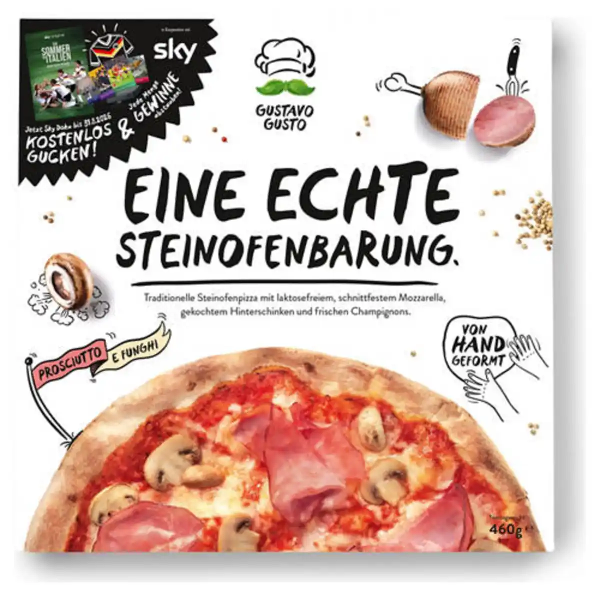 Bild 1 von Pizza Gustavo Gusto 460 g, Prosciutto-Funghi