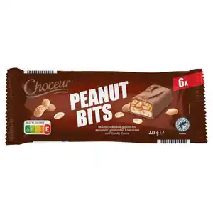 CHOCEUR Big Bars Großriegel 228 g, Peanut Bits