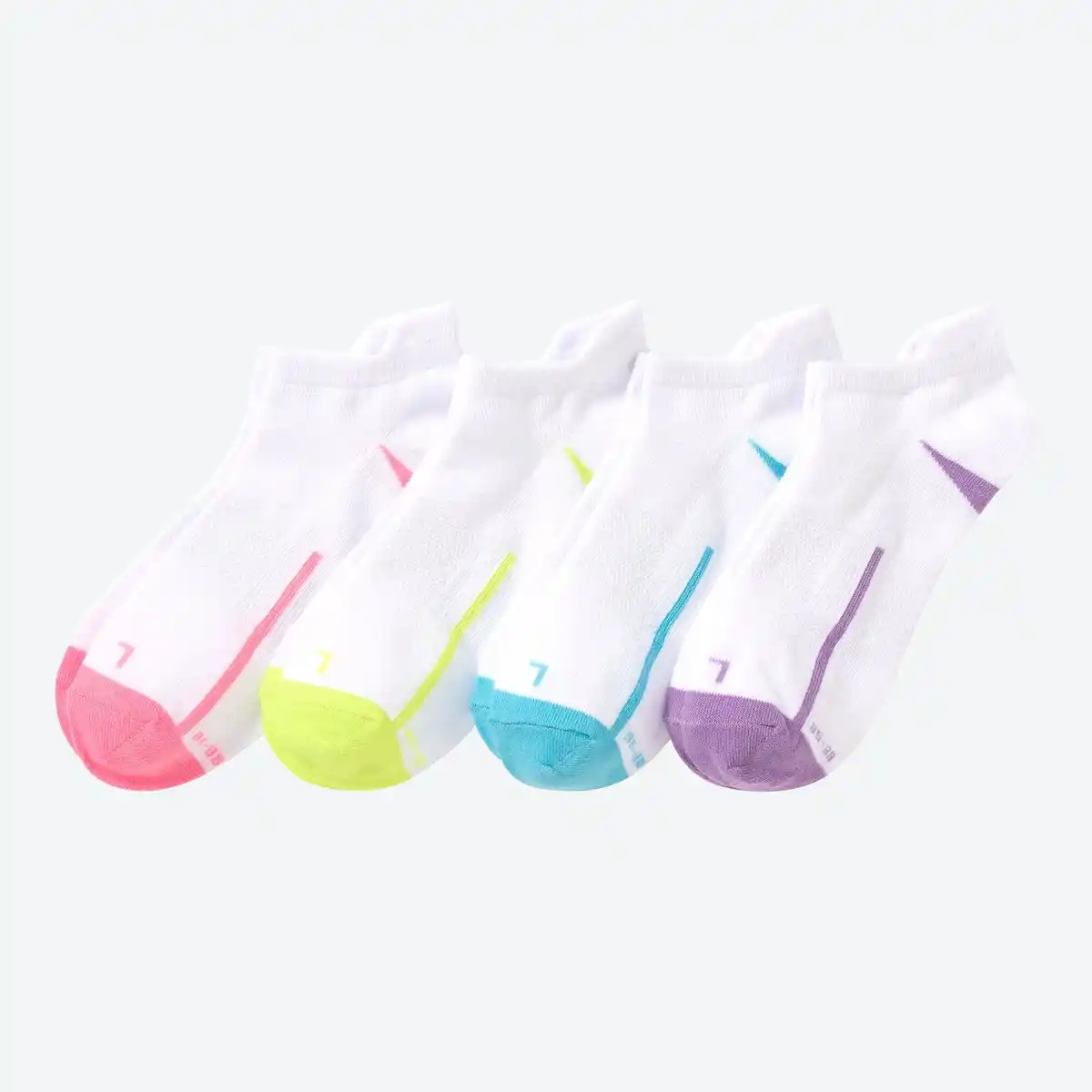 Bild 1 von Damen-Sport-Sneaker-Socken mit Fersenschutz, 4er-Pack
