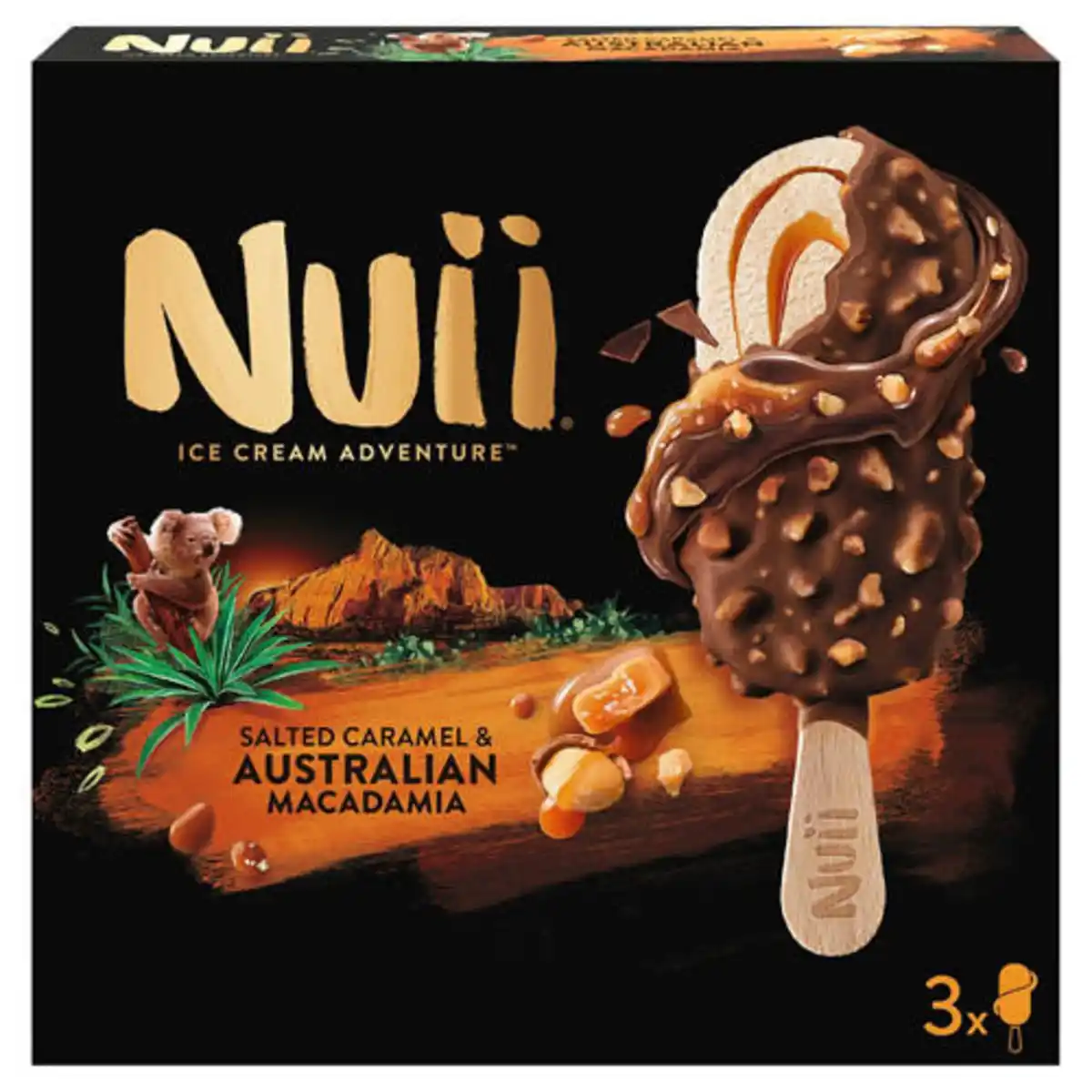 Bild 1 von NUII Stieleis 270 ml, Salted Caramel & Australian Macadamia