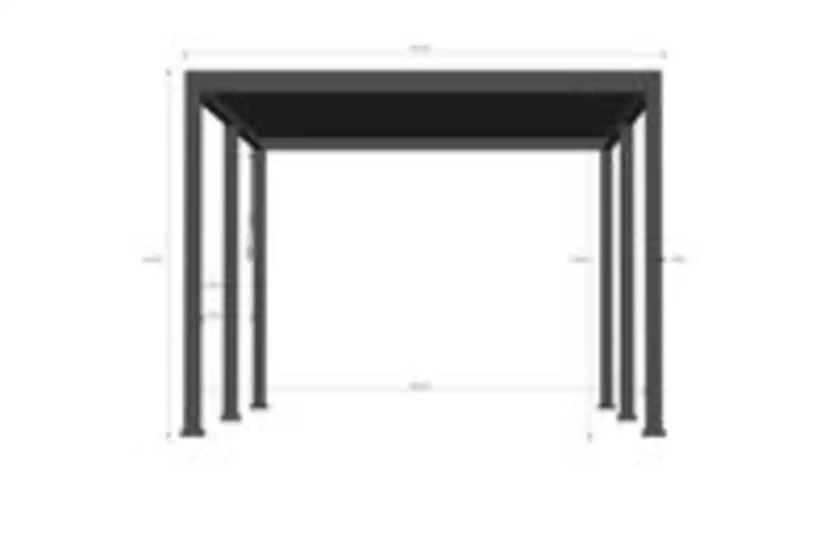Bild 2 von Alu Pergola mit beweglicher Entlüftung, ca. 300 x 588 x 230 cm - Anthrazit