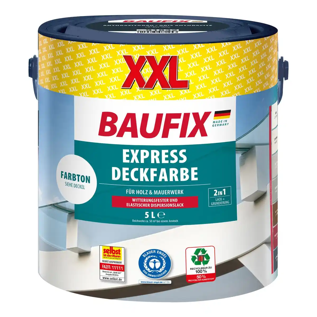 Bild 1 von XXL Express Deckfarbe, ca. 5 Liter, hellgrau - 2er Set