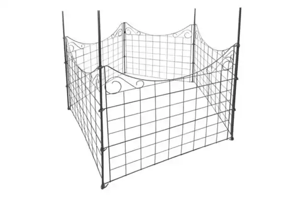 Bild 2 von Metall-Gartenzaun, M4, pulverbeschichtet, ca. 77,5 x 64 cm - Anthrazit