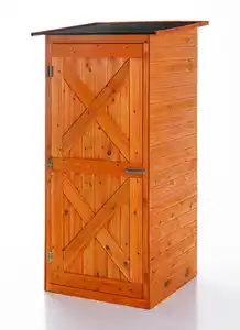 Gerätehaus aus Holz Wetterfest, ca. 78 x 78 x 163 cm - Natur