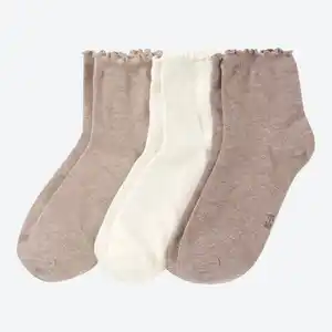 Damen-Kurzschaftsocken, 3er-Pack