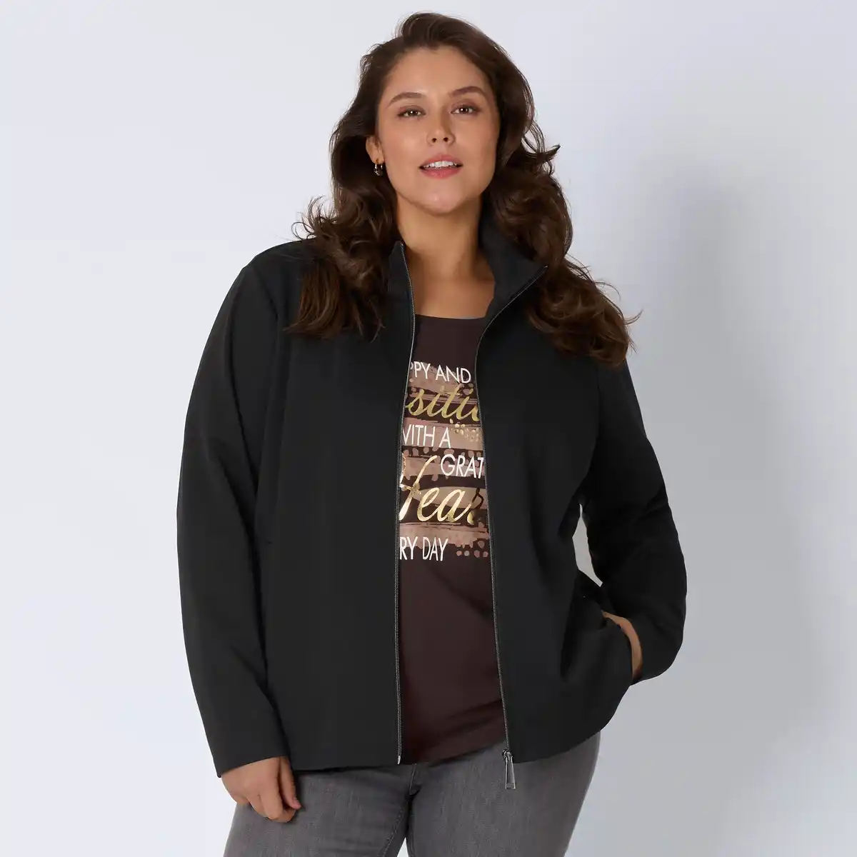 Bild 1 von Damen-Sweatjacke mit Viskose, große Größen