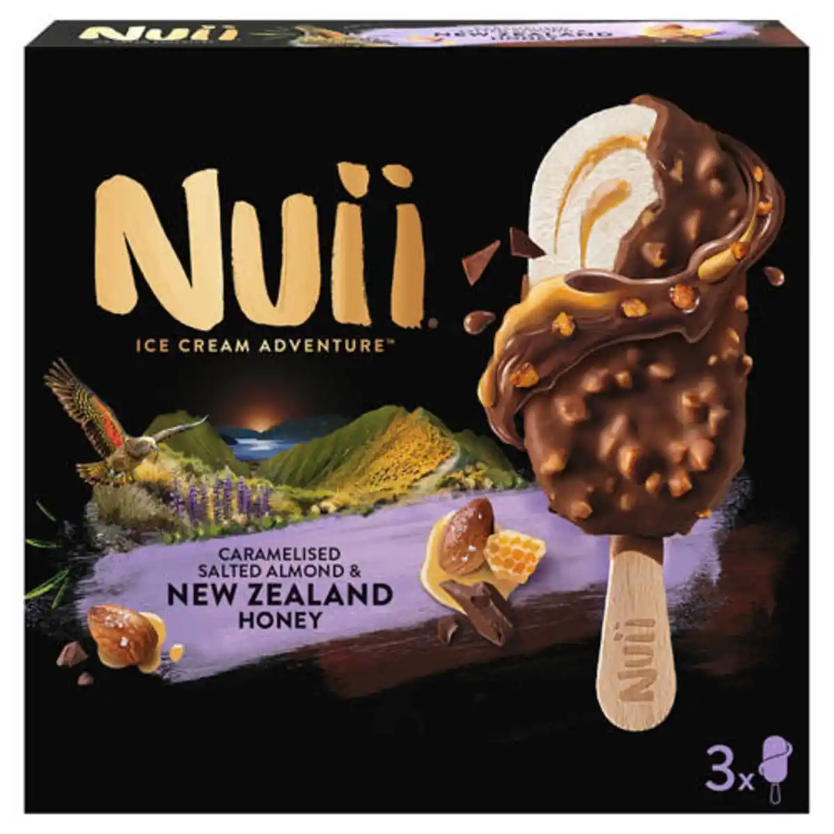 Bild 1 von NUII Stieleis 270 ml, Salted Caramel & New Zealand Honey