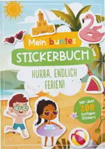 EMF Beschäftigungsbuch Mein buntes Stickerbuch - Hurra, endlich Ferien!