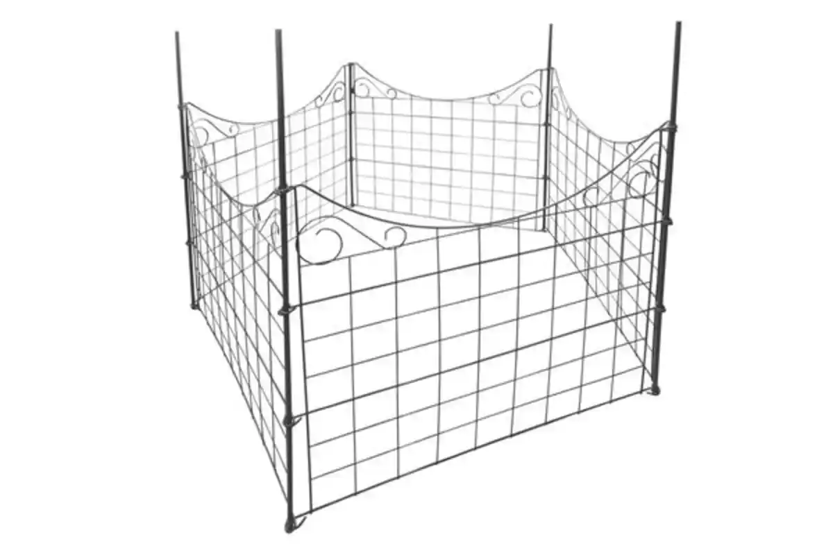 Bild 2 von Metall-Gartenzaun, M4, pulverbeschichtet, ca. 77,5 x 64 cm - Anthrazit