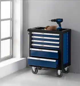 Werkstattwagen ca.77x47x90 cm,  Blau , 6 Schubladen