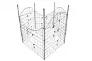 Bild 2 von Metall-Gartenzaun, M7,pulverbeschichtet, ca. 77,5 x 64 cm - Anthrazit