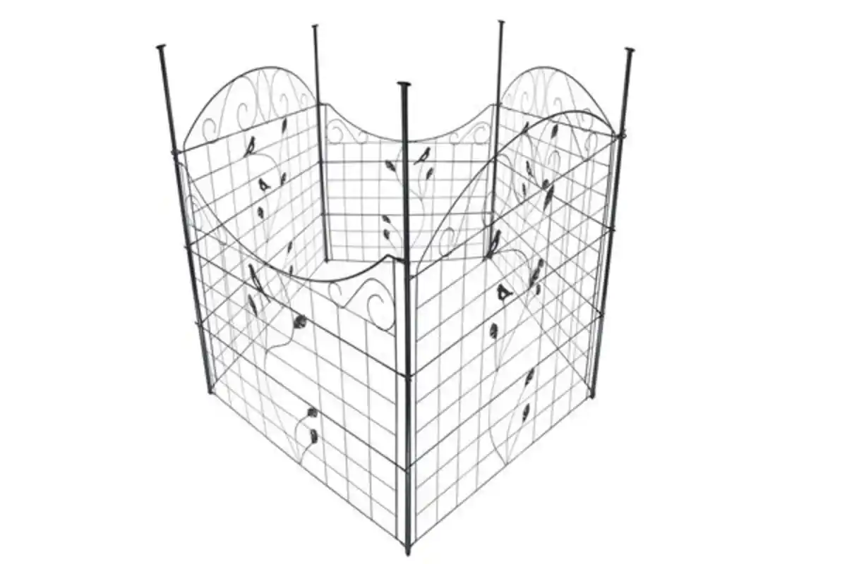 Bild 2 von Metall-Gartenzaun, M7,pulverbeschichtet, ca. 77,5 x 64 cm - Anthrazit