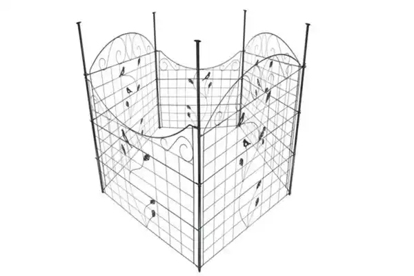 Bild 2 von Metall-Gartenzaun, M7,pulverbeschichtet, ca. 77,5 x 64 cm - Anthrazit