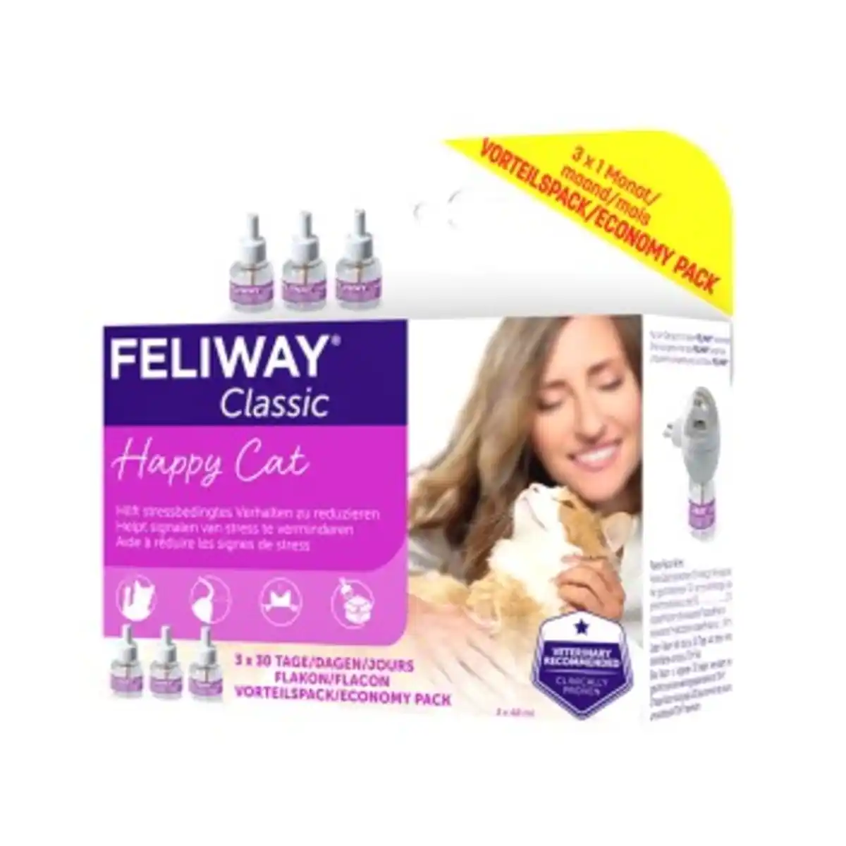 Bild 1 von Feliway Classic 3x48ml Nachfüllflakon Vorteilspack zur Beruhigung