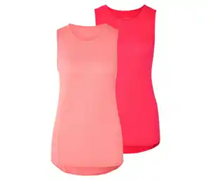 2 Sport-Tops, korallenrot, pfirsich