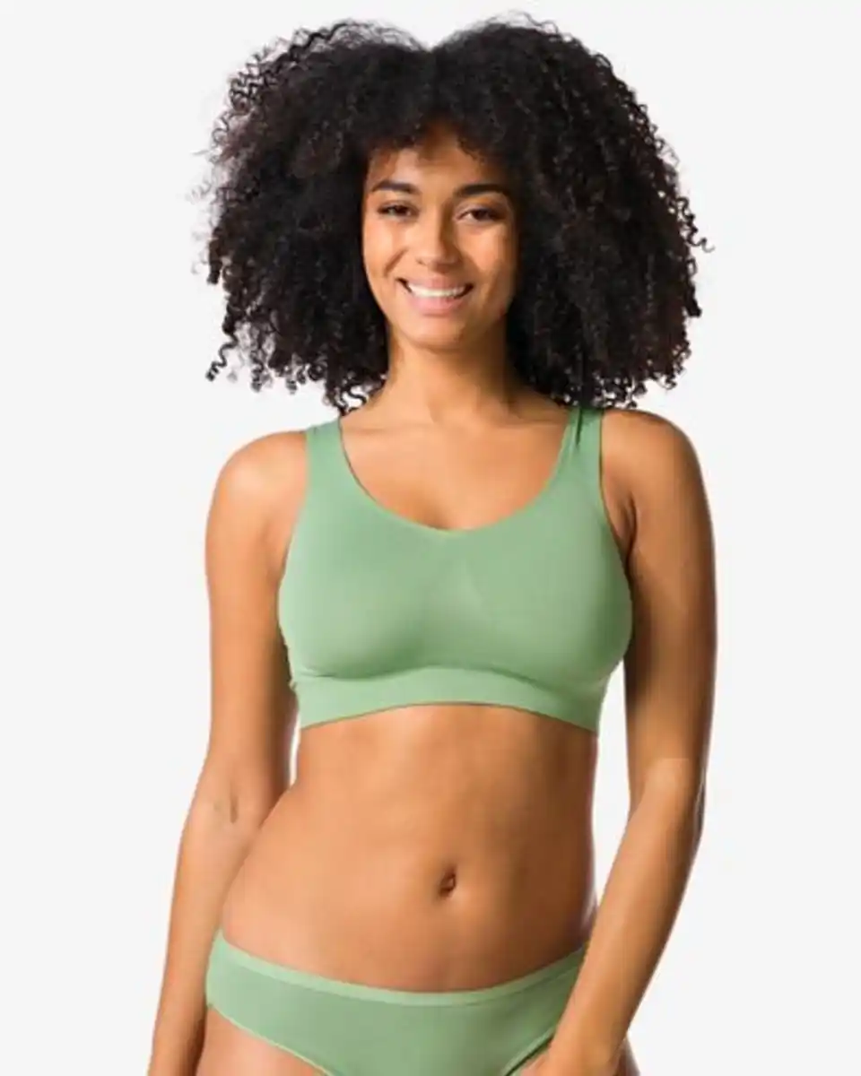 Bild 2 von Nicht vorgeformtes Bustier, nahtlos ohne Bügel grün