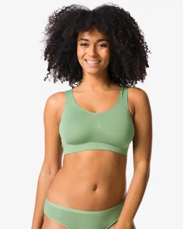 Bild 2 von Nicht vorgeformtes Bustier, nahtlos ohne Bügel grün