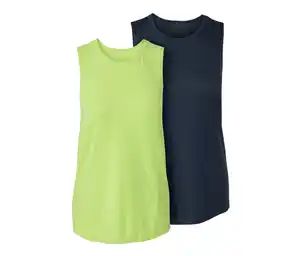 2 Sport-Tops, dunkelblau und lime