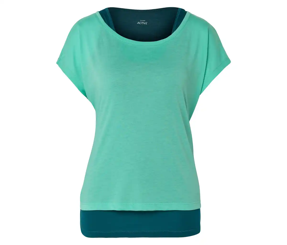 Bild 1 von 2-in-1-Kurzarm-Sportshirt, petrol/türkis