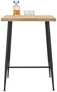 Bartisch in Naturfarben/Schwarz, Naturfarben, Schwarz