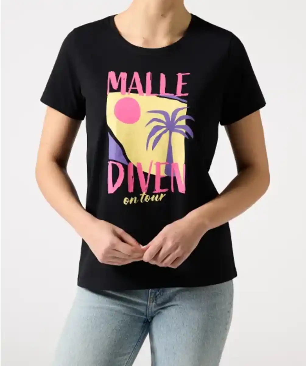 Bild 1 von Party T-Shirt aus Baumwolle, schwarz