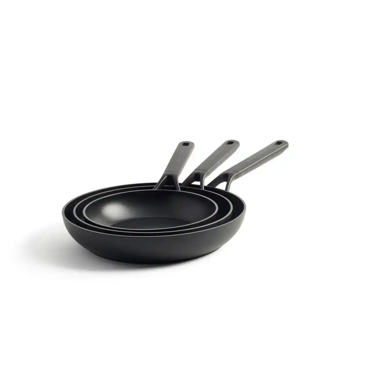 Bild 1 von KitchenAid Pfannenset Classic Forged Aluminium, Schwarz, Metall, Kunststoff, 3-teilig, 0 L, rund, Kochen, Pfannen, Pfannensets