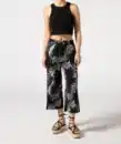 Bild 1 von Struktur-Culotte mit Muster, schwarz bedruckt