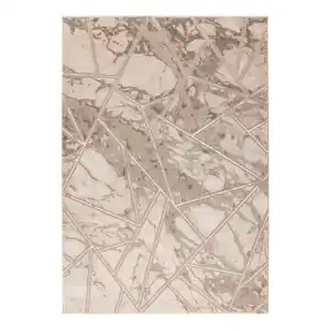 Kayoom Flachwebeteppich, Beige, Textil, Marmoroptik, rechteckig, 160x230 cm, für Fußbodenheizung geeignet, in verschiedenen Größen erhältlich, strapazierfähig, Teppiche & Böden, Teppiche, Webt