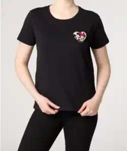 Mickey & Minnie Lizenz T-Shirt, schwarz