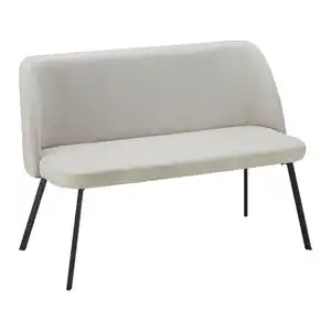 Sitzbank Danielle Creme Mikrofaser Gepolstert, Creme