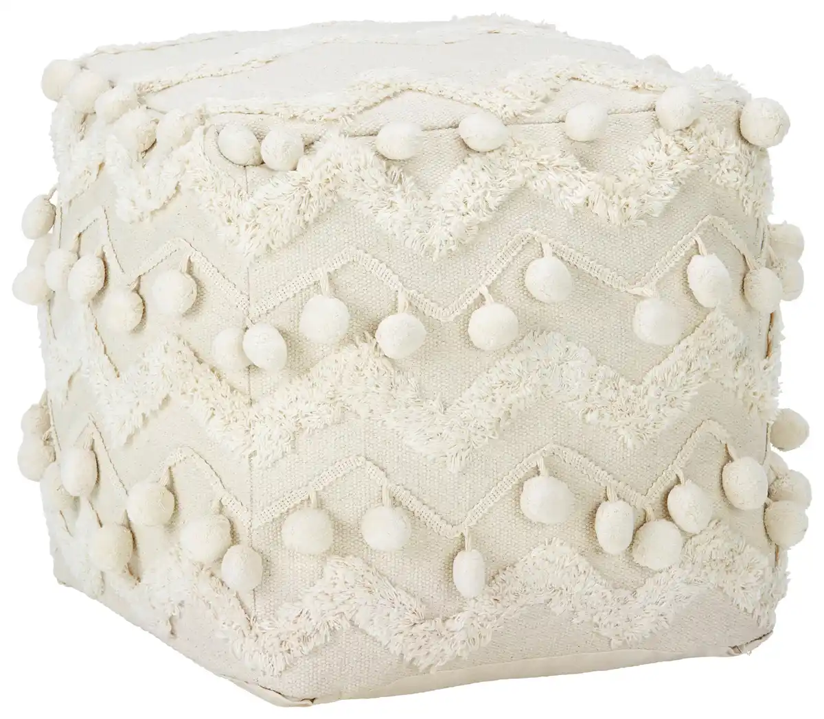 Bild 1 von Pouf POMPOM Pompom in Creme ca. 45x45x45cm, Creme