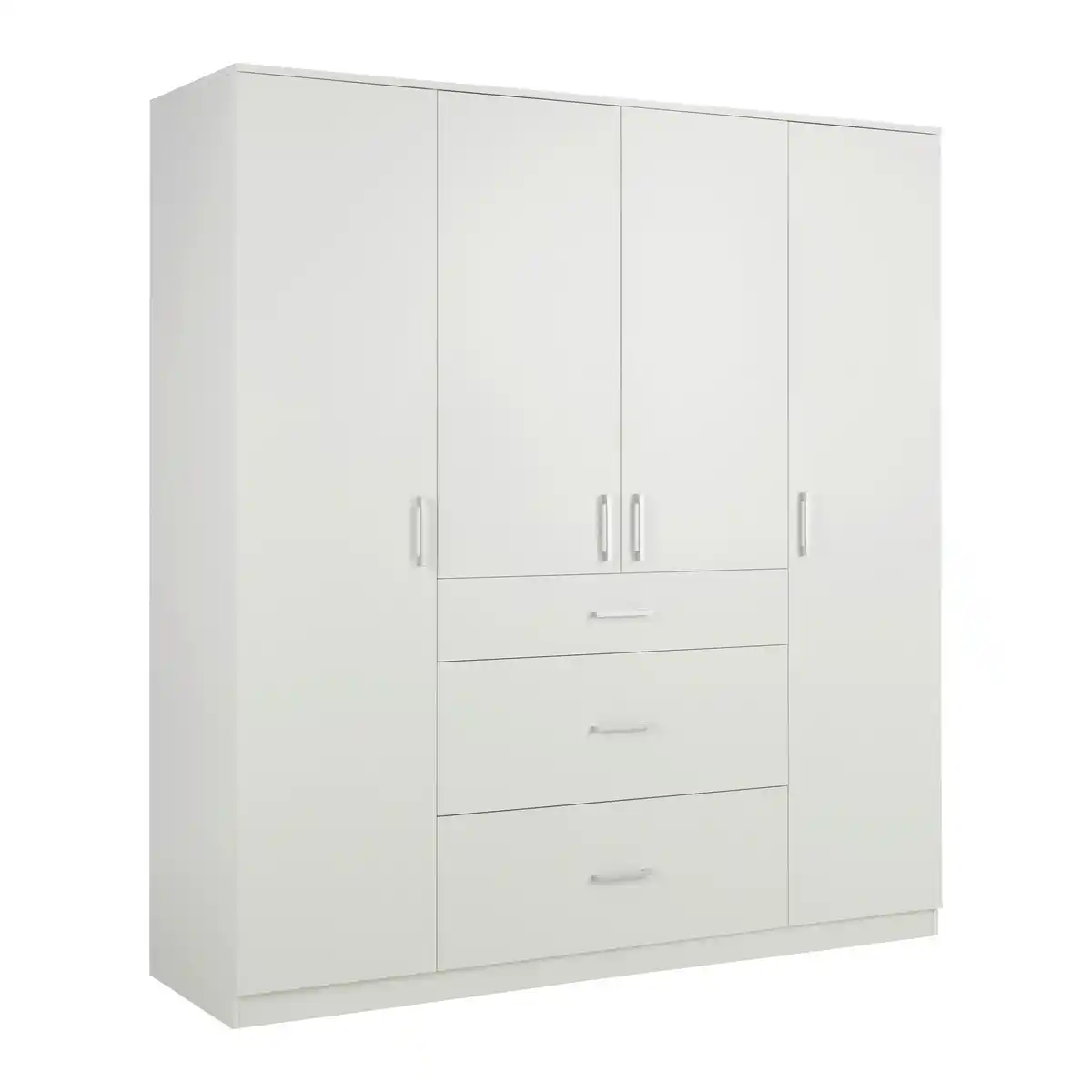 Bild 1 von Drehtürenschrank Lasse 4T Weiß, Weiß