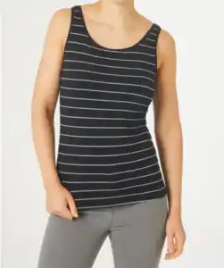 Gestreiftes Tanktop, schwarz/weiß