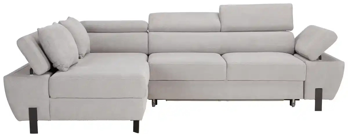 Bild 1 von Wohnlandschaft Molina Mini Hellgrau mit Schlaffunktion, Grau