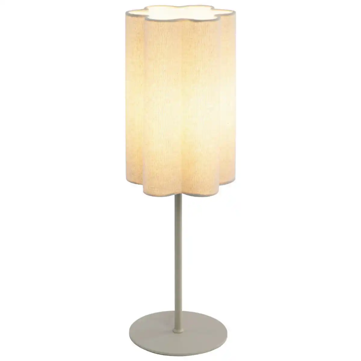 Bild 1 von Novel Tischleuchte, Beige, Metall, Kunststoff, Textil, Abstraktes,Abstraktes, 50 cm, RoHS, CE, Schnurschalter, Textilschirm, Lampen & Leuchten, Innenbeleuchtung, Tischlampen, Tischlampen