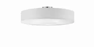 Deckenleuchte Hostel Weiß/Nickelfarben max. 60 Watt Deckenlampe, Weiß, Nickelfarben