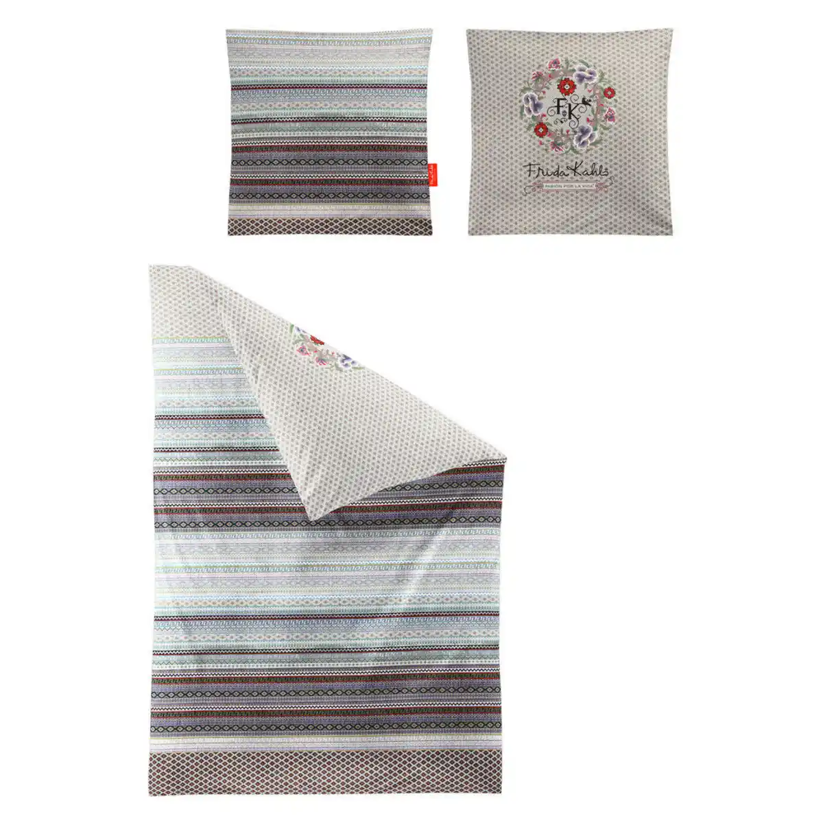 Bild 1 von Irisette Wendebettwäsche, Mehrfarbig, Textil, Streifen, 135x200 cm, pflegeleicht, hautfreundlich, bügelleicht, weiche und anschmiegsame Oberfläche, Schlaftextilien, Bettwäsche, Bettwäsche, Renfo