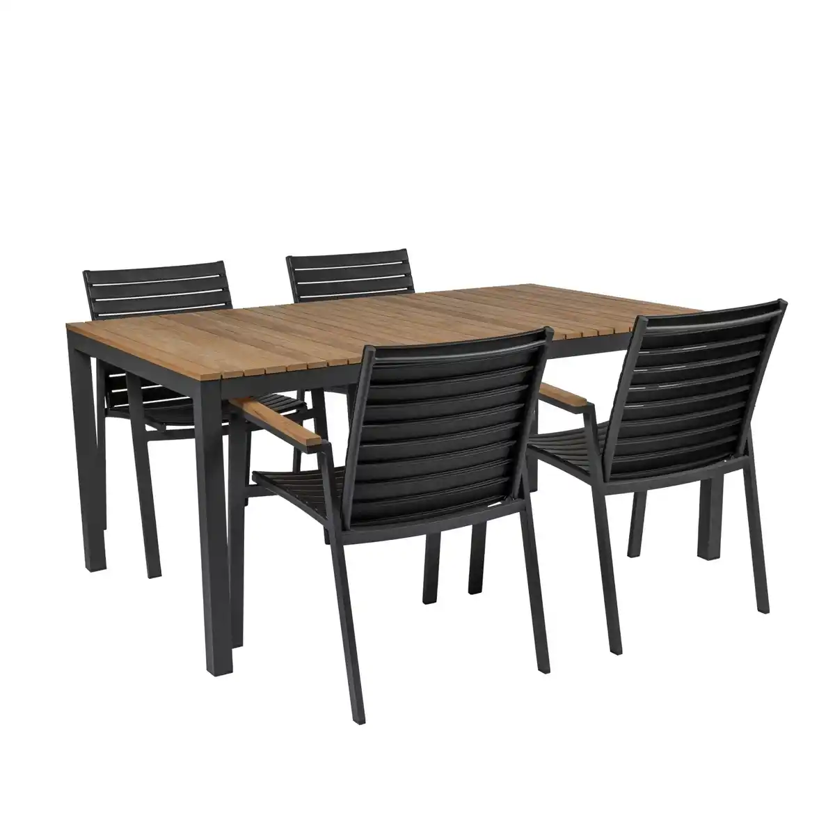 Bild 1 von Gartentischgruppe Mood Extreme 5-tlg. Anthrazit/Teak, Anthrazit, Naturfarben