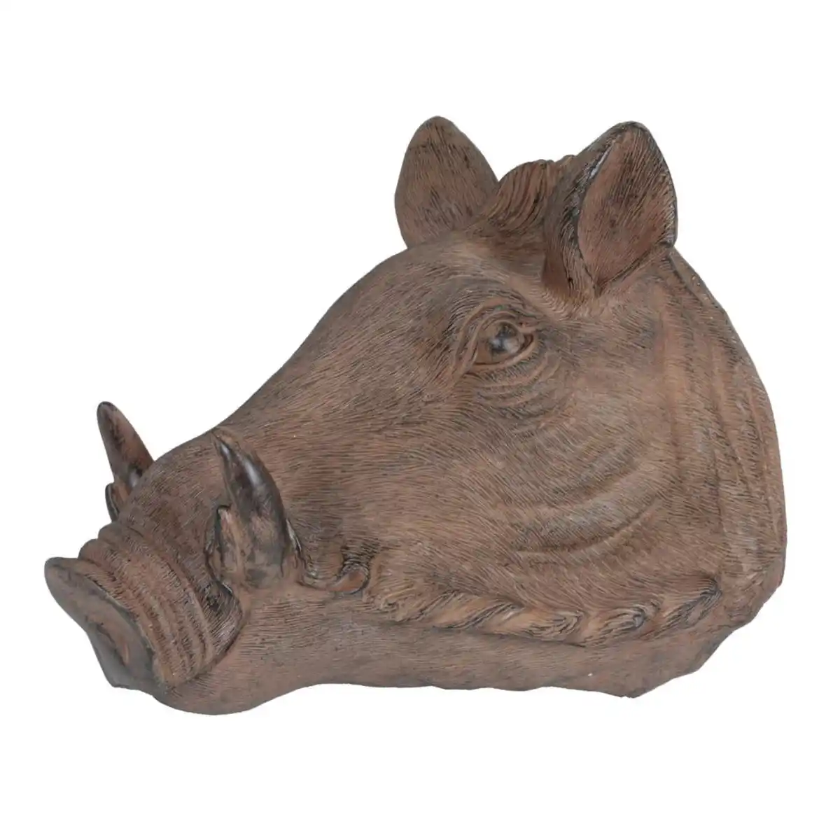 Bild 1 von Dekoschwein, Braun, Kunststoff, Schwein, 28.5x41.5x36.6 cm, zum Hängen, Tierfiguren, Dekoration, Skulpturen & Dekoobjekte, Dekotiere