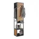 Bild 1 von Garderobe Panelo Naturfarben/Schwarz, Naturfarben, Schwarz