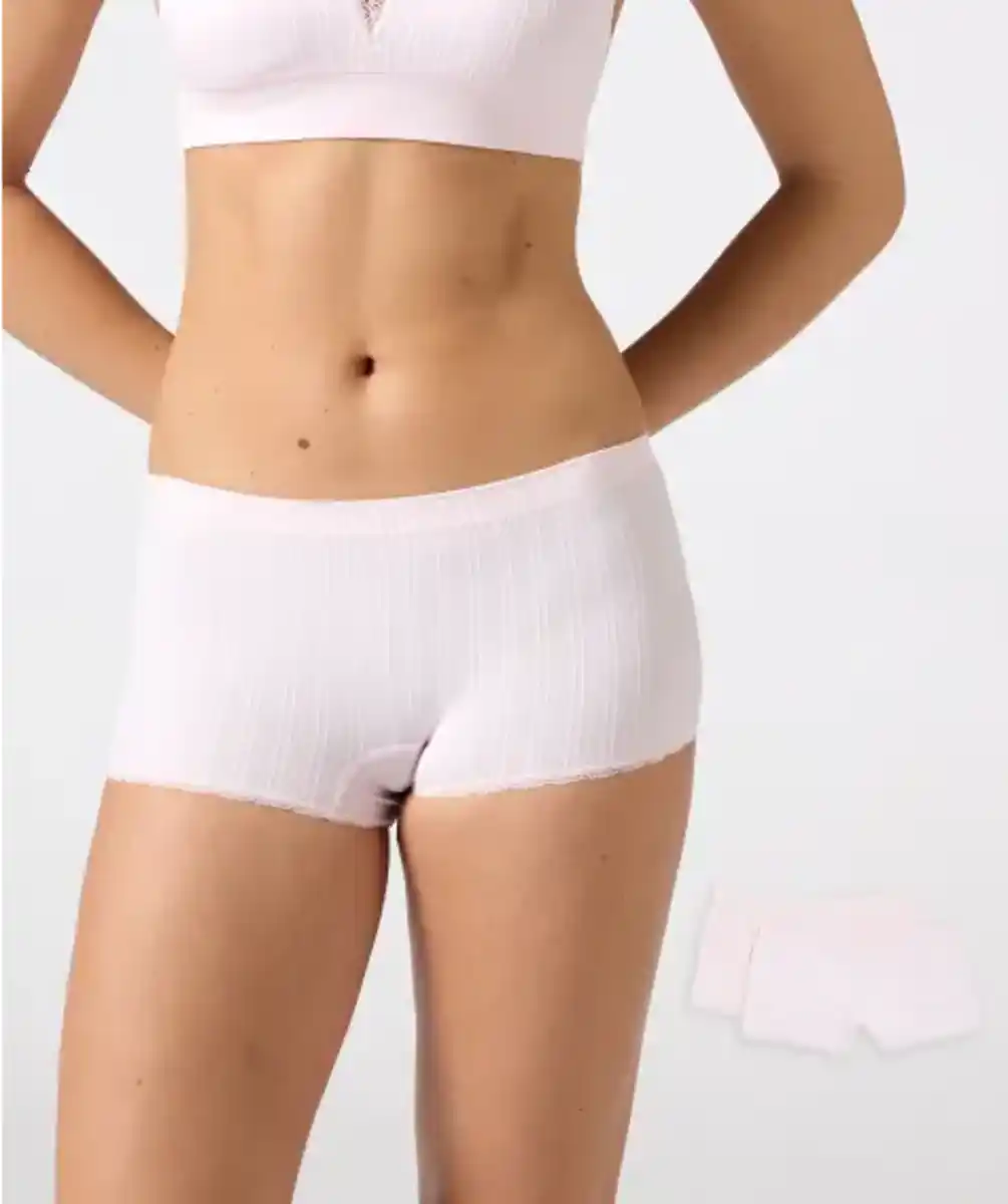 Bild 1 von Pantys mit Spitze, rosa/weiß