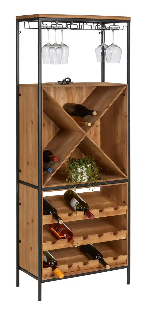 Bild 1 von Barelement aus Tanne Massiv, Schwarz, Hellbraun