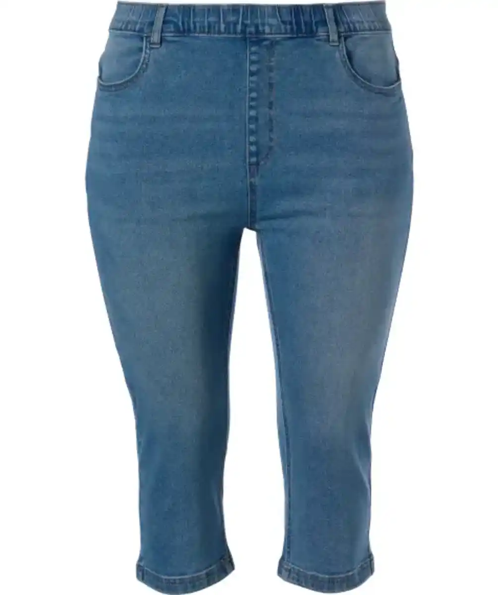 Bild 1 von Capri-Jeans mit elastischem Bund, jeansblau
