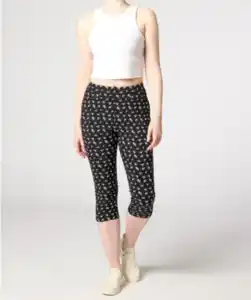 Bengalinhose Slim-fit, schwarz bedruckt