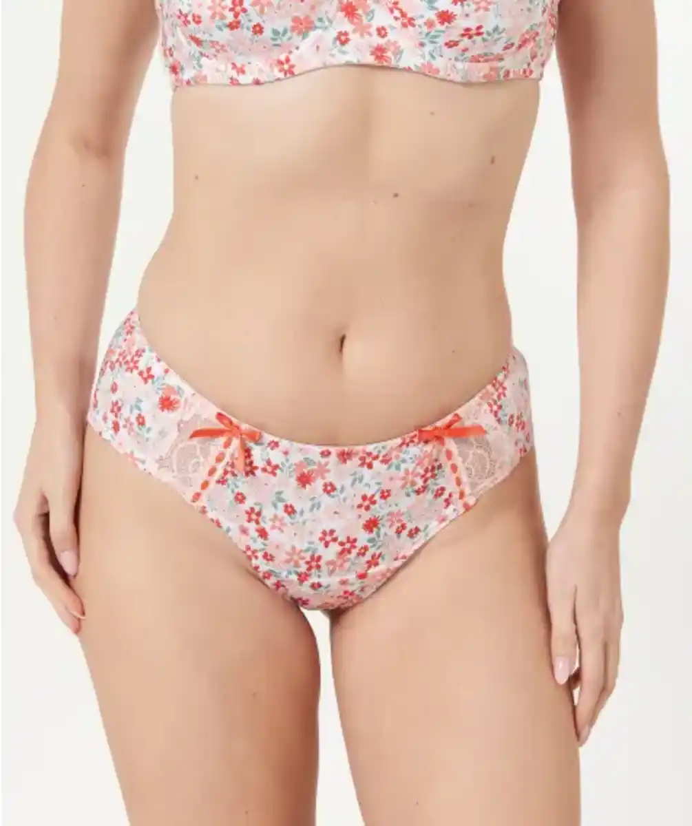 Bild 1 von Geblümte Panty, weiß bedruckt