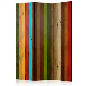 artgeist Paravent, Mehrfarbig, Holz, Kunststoff, Textil, Kiefer, massiv, Holz, 135x172x3 cm, Motiv auf Vorder- und Rückseite, Akustikschaumstoff, Wohnzimmer, Raumteiler & Paravents, Paravents